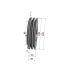 Poulie trapézoïdale SPZ / Z - 2 gorges - Ø125 mm - Moyeu amovible 1610 - Fonte