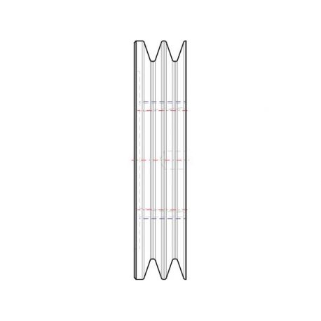 Poulie trapézoïdale SPZ / Z - 2 gorges - Ø125 mm - Moyeu amovible 1610 - Fonte