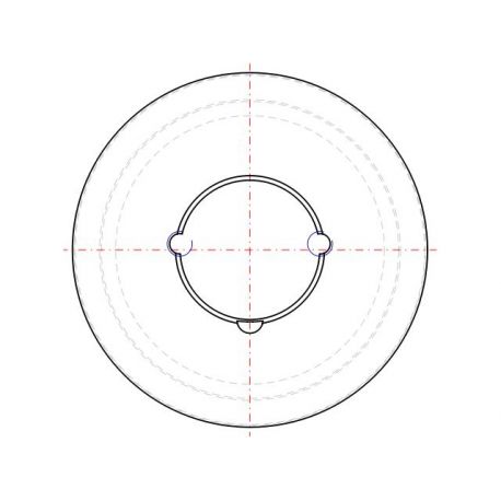 Poulie trapézoïdale SPZ / Z - 2 gorges - Ø132 mm - Moyeu amovible 1610 - Fonte