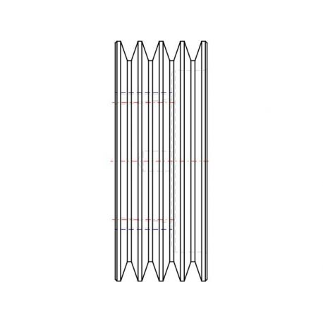 Poulie trapézoïdale SPZ / Z - 4 gorges - Ø132 mm - Moyeu amovible 2012 - Fonte