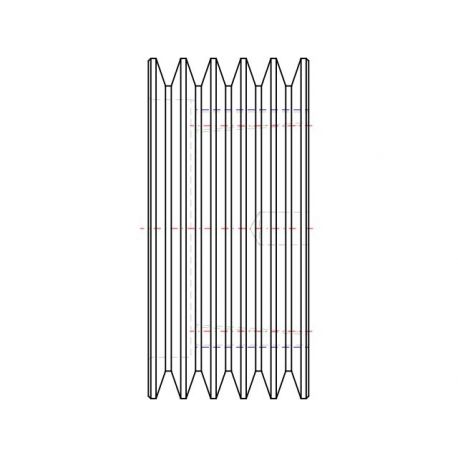 Poulie trapézoïdale SPZ / Z - 5 gorges - Ø132 mm - Moyeu amovible 2517 - Fonte