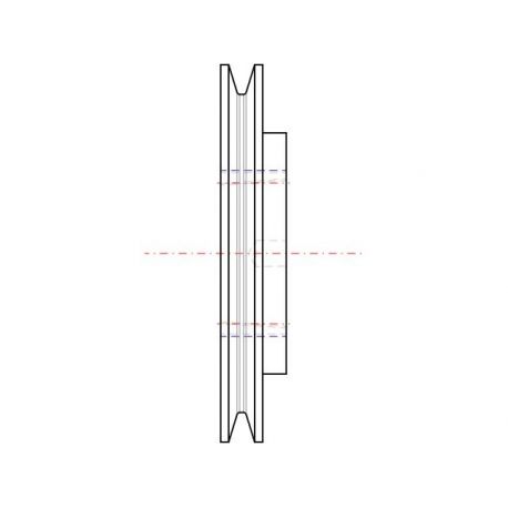 Poulie trapézoïdale SPZ / Z - 1 gorge - Ø140 mm - Moyeu amovible 1610 - Fonte