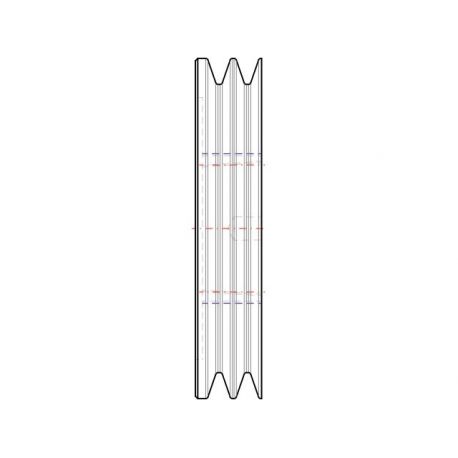 Poulie trapézoïdale SPZ / Z - 2 gorges - Ø140 mm - Moyeu amovible 1610 - Fonte