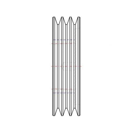 Poulie trapézoïdale SPZ / Z - 3 gorges - Ø140 mm - Moyeu amovible 2012 - Fonte