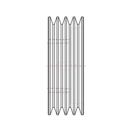 Poulie trapézoïdale SPZ / Z - 4 gorges - Ø140 mm - Moyeu amovible 2012 - Fonte