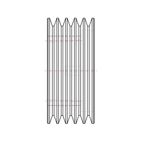 Poulie trapézoïdale SPZ / Z - 5 gorges - Ø140 mm - Moyeu amovible 2517 - Fonte