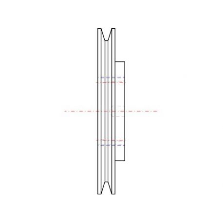 Poulie trapézoïdale SPZ / Z - 1 gorge - Ø150 mm - Moyeu amovible 1610 - Fonte