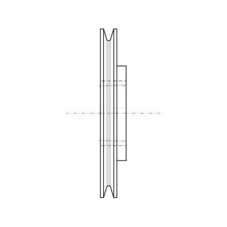 Poulie trapézoïdale SPZ / Z - 1 gorge - Ø160 mm - Moyeu amovible 1610 - Fonte