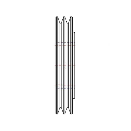Poulie trapézoïdale SPZ / Z - 2 gorges - Ø160 mm - Moyeu amovible 2012 - Fonte