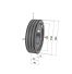 Poulie trapézoïdale SPZ / Z - 3 gorges - Ø160 mm - Moyeu amovible 2012 - Fonte