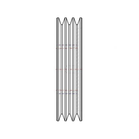 Poulie trapézoïdale SPZ / Z - 3 gorges - Ø160 mm - Moyeu amovible 2012 - Fonte