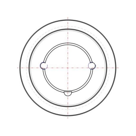 Poulie trapézoïdale SPZ / Z - 4 gorges - Ø160 mm - Moyeu amovible 2517 - Fonte