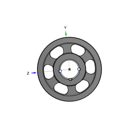Poulie trapézoïdale SPZ / Z - 1 gorge - Ø180 mm - Moyeu amovible 1610 - Fonte