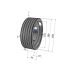 Poulie trapézoïdale SPZ / Z - 5 gorges - Ø180 mm - Moyeu amovible 2517 - Fonte
