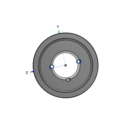 Poulie trapézoïdale SPZ / Z - 5 gorges - Ø180 mm - Moyeu amovible 2517 - Fonte