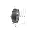 Poulie trapézoïdale SPZ / Z - 4 gorges - Ø190 mm - Moyeu amovible 2517 - Fonte