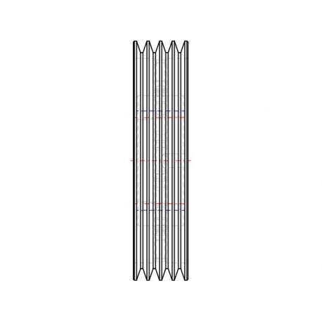 Poulie trapézoïdale SPZ / Z - 4 gorges - Ø224 mm - Moyeu amovible 2517 - Fonte