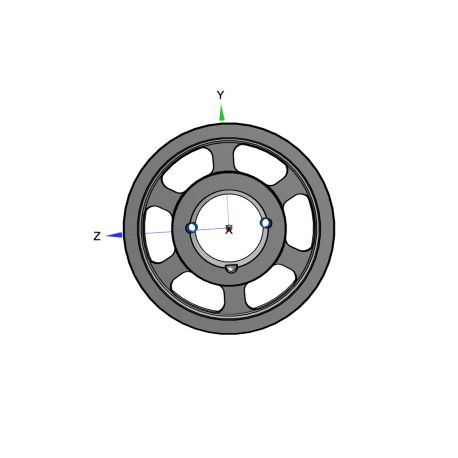 Poulie trapézoïdale SPZ / Z - 4 gorges - Ø224 mm - Moyeu amovible 2517 - Fonte
