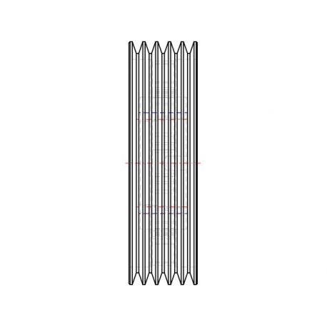 Poulie trapézoïdale SPZ / Z - 5 gorges - Ø224 mm - Moyeu amovible 2517 - Fonte