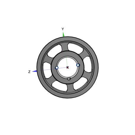 Poulie trapézoïdale SPZ / Z - 5 gorges - Ø224 mm - Moyeu amovible 2517 - Fonte