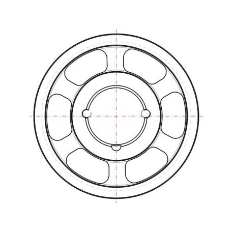 Poulie trapézoïdale SPZ / Z - 5 gorges - Ø224 mm - Moyeu amovible 2517 - Fonte
