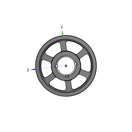 Poulie trapézoïdale SPZ / Z - 4 gorges - Ø250 mm - Moyeu amovible 2517 - Fonte