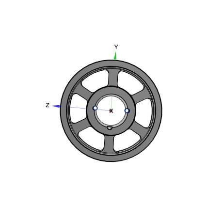 Poulie trapézoïdale SPZ / Z - 5 gorges - Ø250 mm - Moyeu amovible 2517 - Fonte