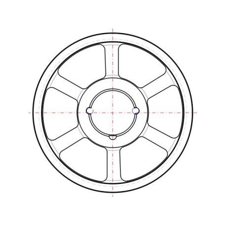 Poulie trapézoïdale SPZ / Z - 3 gorges - Ø280 mm - Moyeu amovible 2517 - Fonte