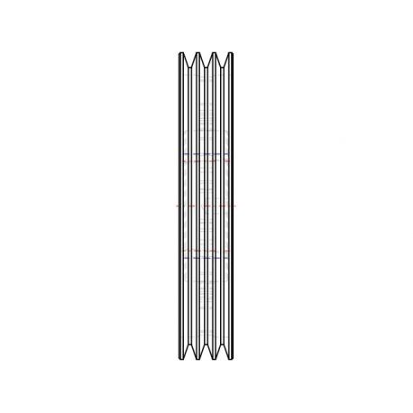 Poulie trapézoïdale SPZ / Z - 3 gorges - Ø224 mm - Moyeu amovible 2012 - Fonte
