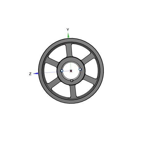 Poulie trapézoïdale SPZ / Z - 5 gorges - Ø280 mm - Moyeu amovible 2517 - Fonte