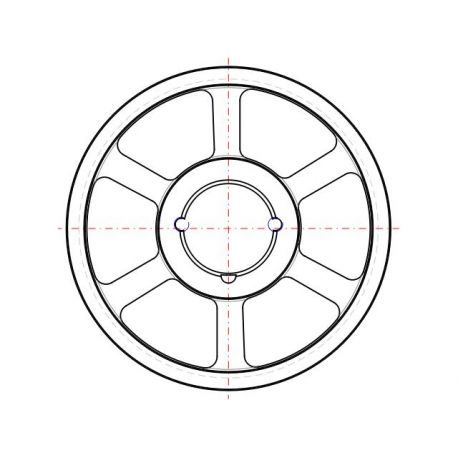 Poulie trapézoïdale SPZ / Z - 5 gorges - Ø280 mm - Moyeu amovible 2517 - Fonte