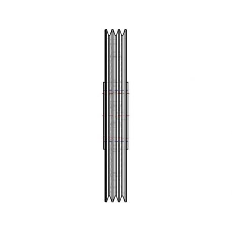 Poulie trapézoïdale SPZ / Z - 3 gorges - Ø315 mm - Moyeu amovible 2517 - Fonte