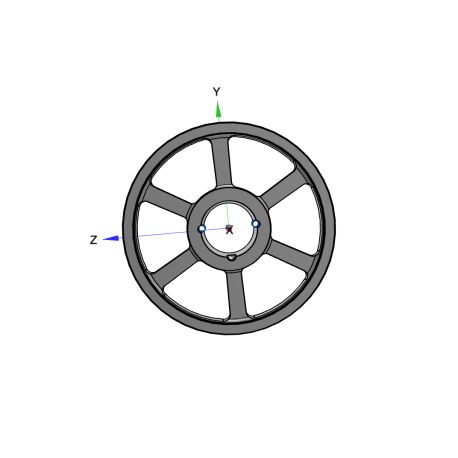 Poulie trapézoïdale SPZ / Z - 3 gorges - Ø315 mm - Moyeu amovible 2517 - Fonte