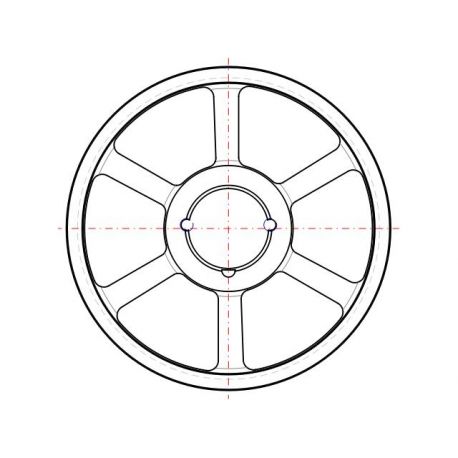 Poulie trapézoïdale SPZ / Z - 3 gorges - Ø315 mm - Moyeu amovible 2517 - Fonte