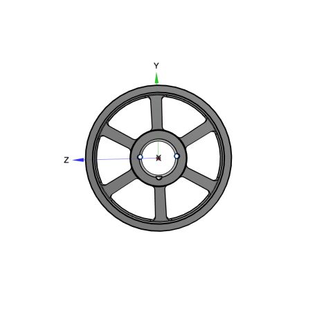 Poulie trapézoïdale SPZ / Z - 5 gorges - Ø315 mm - Moyeu amovible 2517 - Fonte