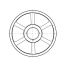 Poulie trapézoïdale SPZ / Z - 5 gorges - Ø315 mm - Moyeu amovible 2517 - Fonte