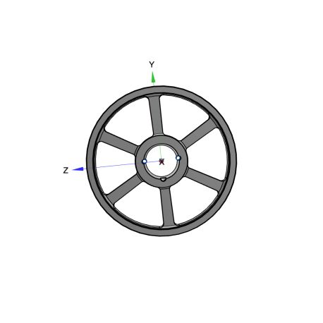 Poulie trapézoïdale SPZ / Z - 3 gorges - Ø355 mm - Moyeu amovible 2517 - Fonte