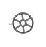 Poulie trapézoïdale SPZ / Z - 3 gorges - Ø355 mm - Moyeu amovible 2517 - Fonte