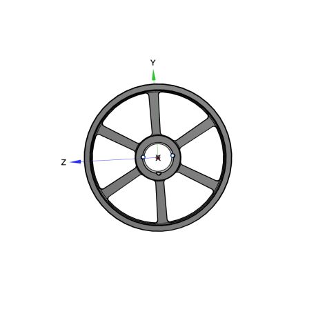Poulie trapézoïdale SPZ / Z - 2 gorges - Ø400 mm - Moyeu amovible 2517 - Fonte