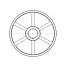 Poulie trapézoïdale SPZ / Z - 2 gorges - Ø400 mm - Moyeu amovible 2517 - Fonte