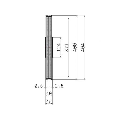 Poulie trapézoïdale SPZ / Z - 3 gorges - Ø400 mm - Moyeu amovible 2517 - Fonte