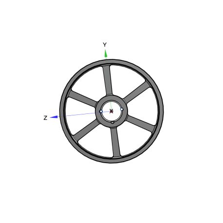Poulie trapézoïdale SPZ / Z - 3 gorges - Ø400 mm - Moyeu amovible 2517 - Fonte