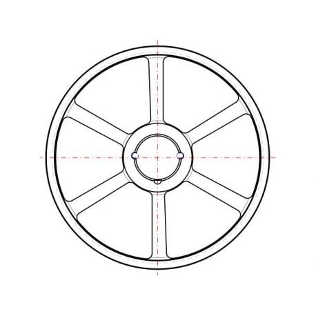 Poulie trapézoïdale SPZ / Z - 3 gorges - Ø400 mm - Moyeu amovible 2517 - Fonte
