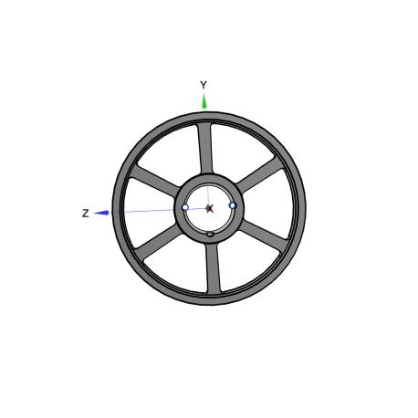 Poulie trapézoïdale SPZ / Z - 5 gorges - Ø400 mm - Moyeu amovible 3020 - Fonte