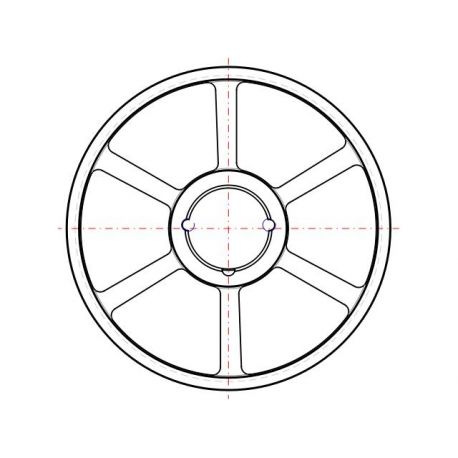 Poulie trapézoïdale SPZ / Z - 5 gorges - Ø400 mm - Moyeu amovible 3020 - Fonte