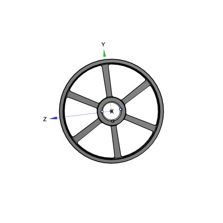 Poulie trapézoïdale SPZ / Z - 2 gorges - Ø450 mm - Moyeu amovible 2517 - Fonte