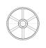 Poulie trapézoïdale SPZ / Z - 2 gorges - Ø450 mm - Moyeu amovible 2517 - Fonte