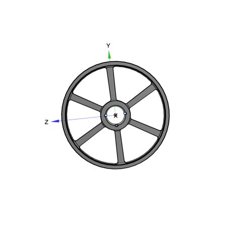 Poulie trapézoïdale SPZ / Z - 3 gorges - Ø450 mm - Moyeu amovible 2517 - Fonte