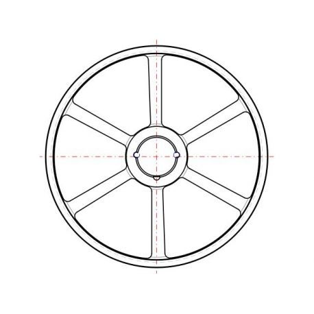 Poulie trapézoïdale SPZ / Z - 3 gorges - Ø450 mm - Moyeu amovible 2517 - Fonte