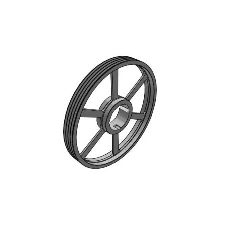 Poulie trapézoïdale SPZ / Z - 4 gorges - Ø450 mm - Moyeu amovible 3020 - Fonte